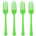 Kiwi Green Heavy Weight Plastic Forks - 50 Count