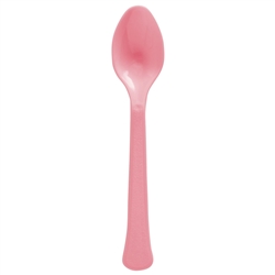 New Pink Heavy Weight Spoons  - 20 Count