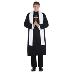 Priest/Pastor Plus SizeCostume w/ Cross