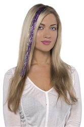 Purple and Silver Sparkle Clip On