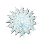 Dip Dyed Snowflakes Fan Decoration