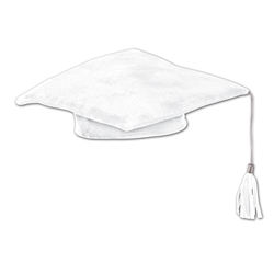Graduate Plush Cap White