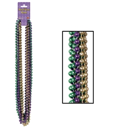 Purple, Green and Gold Party Beads