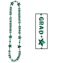 Congrats Grad Green Beads