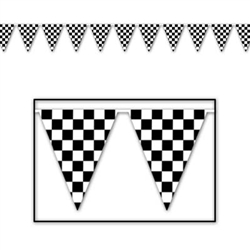 Checkered Pennant Banner (30')