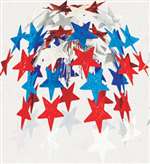 Red, White and Blue Star Hanging Cascade Decoration