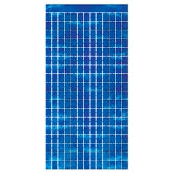Metallic Square Curtain - Blue