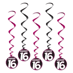 Sweet 16 Party Whirls  Decorations