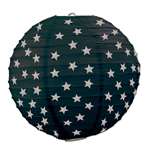 Black with Silver Stars Printed Paper Lanterns