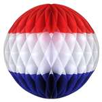 Red, White, and Blue Tissue Flutter Ball Decoration