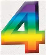 "4"  Multi-Colored 3D Number