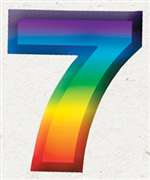 "7"  Multi-Colored 3D Number