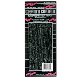 Black Metallic Gleam 'N Curtain
