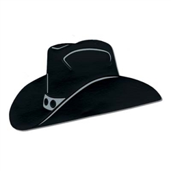 Cowboy Hat Black Foil Cutout