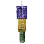 Green, Gold and Purple Shimmering Chandelier (3-Tier)