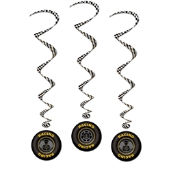 Racing Tire Whirls Decorations