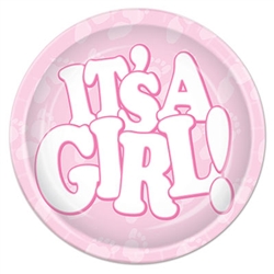 It's A Girl! Plates (9 in)