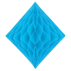 Turquoise Paper Tissue Diamond Decoration