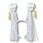 Grad Cap with White Fringe Boppers