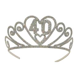 "40" Glittered Tiara