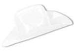 White Miniature Plastic Cowboy Hat