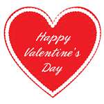 Happy Valentine's Day Foil Heart Cutout