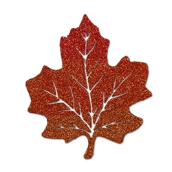 Maple Leaves Glittered Cutout (5 in)