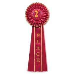 2nd Place Deluxe Party Rosette Ribbon