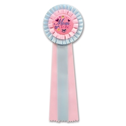 Mom To Be Pink/Blue Deluxe Rosette Ribbon