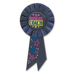 A Great Coach Rosette Award Ribbon