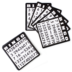 Black Bingo Cards - 18 Pack