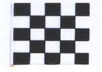 12 inches  X 18 inches Black And White Checkered Flag