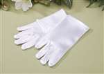 White Satin Children'S Gloves