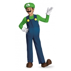 Super Mario Brothers Luigi Classic Kids Costume - Large