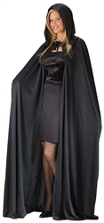 Black Hooded Cape - 68 inches