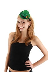 Mini Leprechaun Sequin Hat Headband
