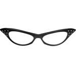 1950'S Rhinestone Sunglasses - Black Frames
