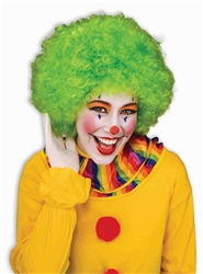 Clown Afro Wig - Green