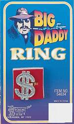 Pimp / Gangster / Big Daddy Dollar Sign Ring
