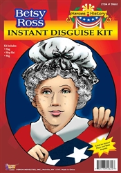 Betsy Ross Hat  Wig  And Flag Set