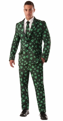 Shamrock Suit and Tie Adult Costume - Medium