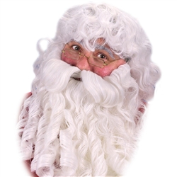 Deluxe Santa Wig And Beard Set