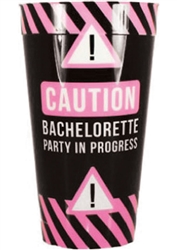 Caution Bachelorette Plastic Cup