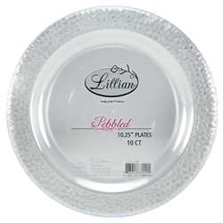 Clear Pebbled Plates 10.25"