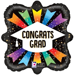 Congrats Grad 18" Shaped Foil Balloon