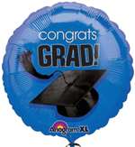Congrats Grad Blue Mylar