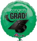 Congrats Grad Green Mylar