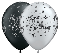 Birthday Elegant Sparkles Latex Balloons (11 in)
