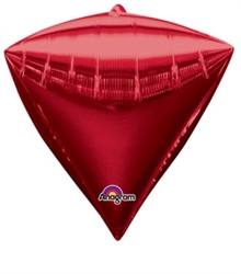 Diamond Red Mylar Balloon
