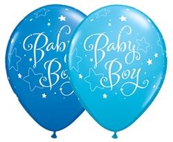 Baby Boy Stars Latex Balloon (11 in)